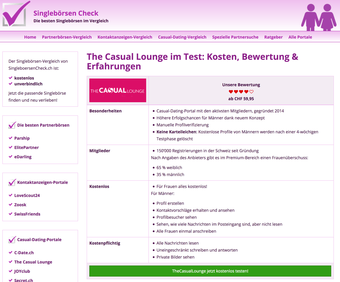 Casual dating schweiz test